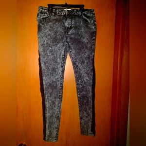 Dressfo Sheer Floral Sided Jeans Size L